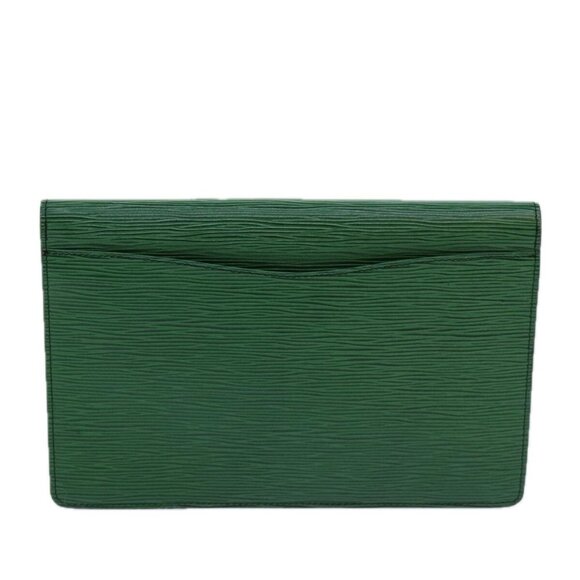 LOUIS VUITTON Epi Montaigne 27 Clutch Bag Green M52654 LV Auth 83255 - Picture 3 of 16